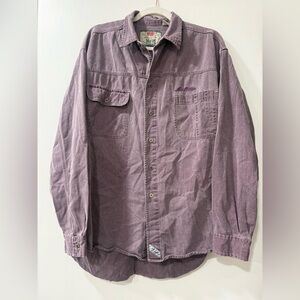Vintage Levi’s long sleeve denim shirt in purple, stone washed color - size lsrg